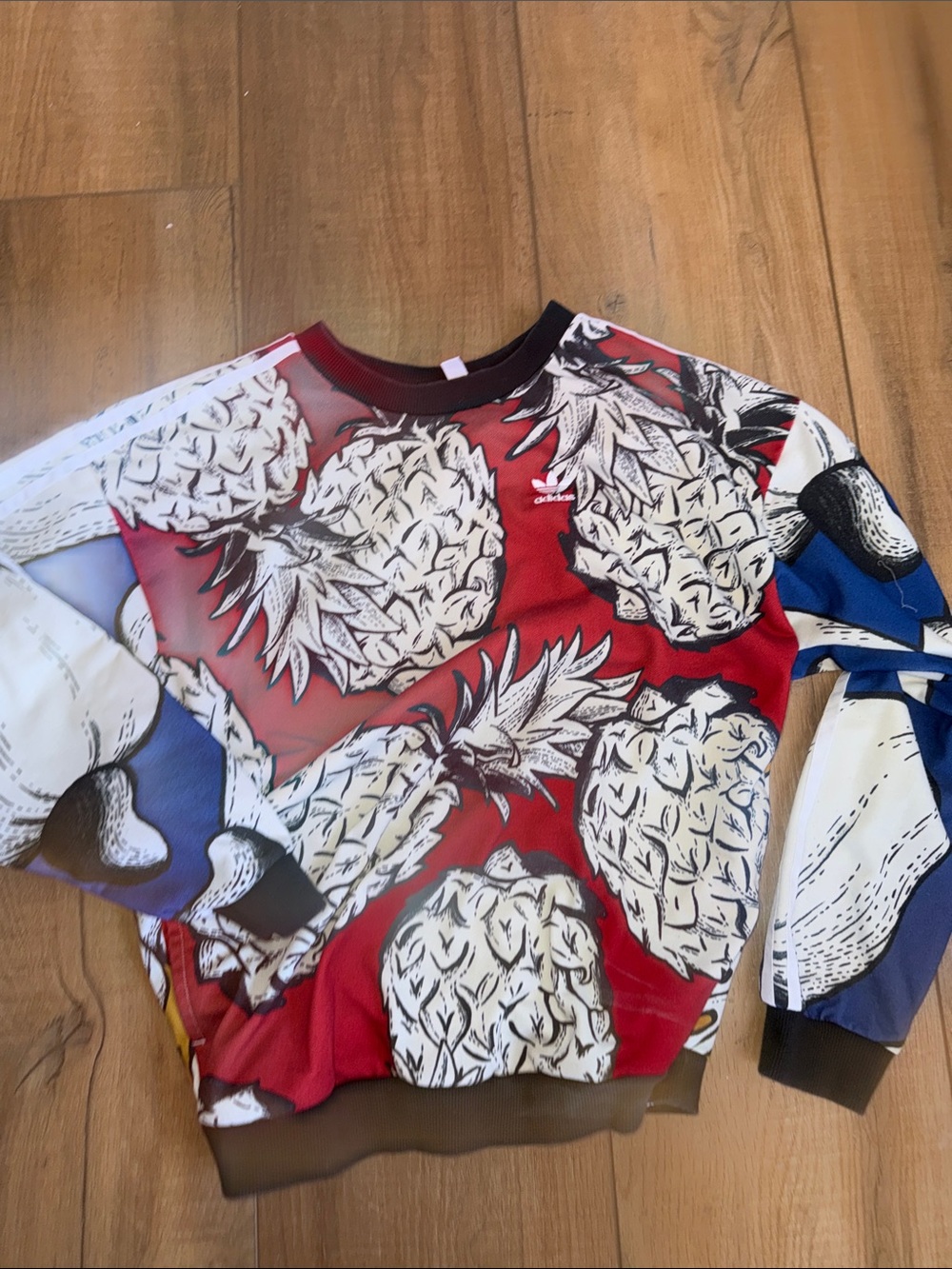 Adidas Farm Rio Pineapple Musa Leaf Colorful Sweatshirt Crew Size Extra Small XS